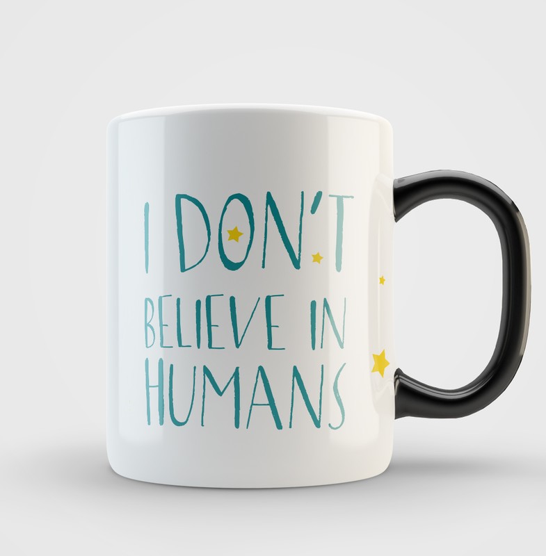 Кружка Dont Believe in Humans (blue)
