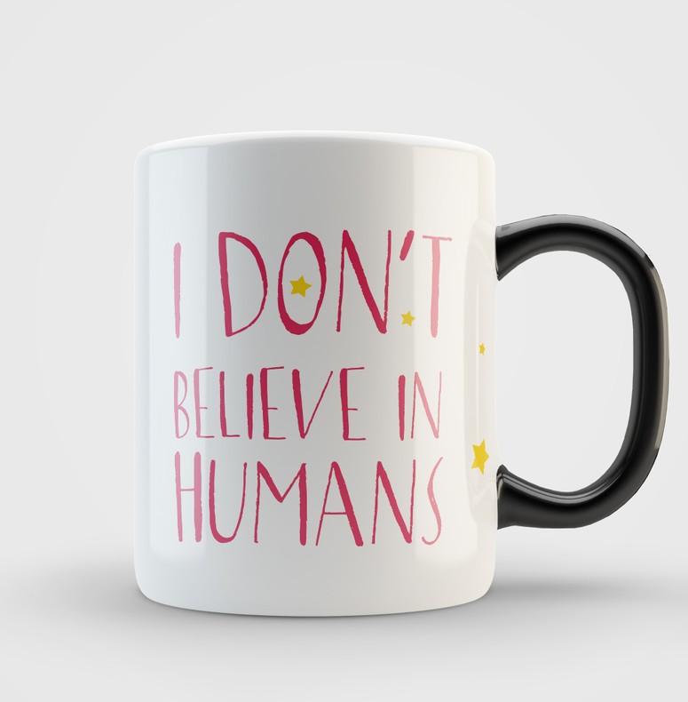 Кружка Dont Believe in Humans (pink)